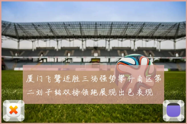 厦门飞鹭连胜三场强势攀升南区第二刘子铭双榜领跑展现出色表现